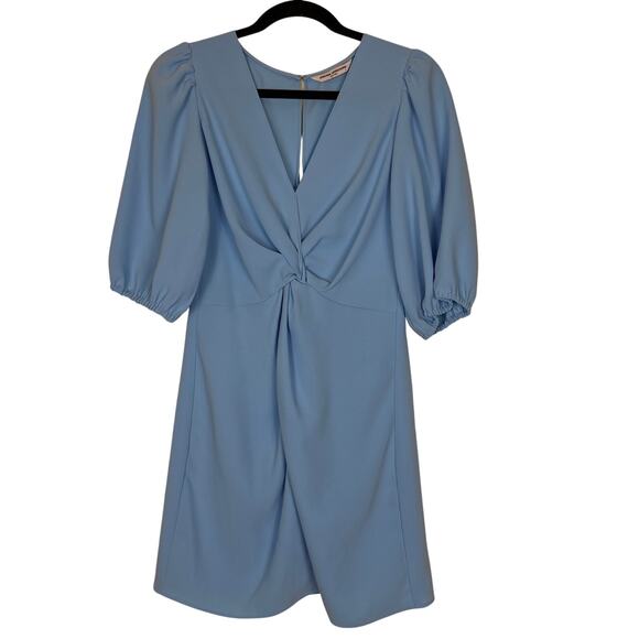 Amanda Uprichard Susannah Dress Womens Small Pacific Blue Twist Front Cocktail - Picture 2 of 8